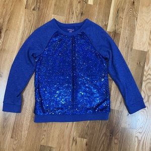 Cat & Jack sequin flip crewneck sweatshirt size L 10/12